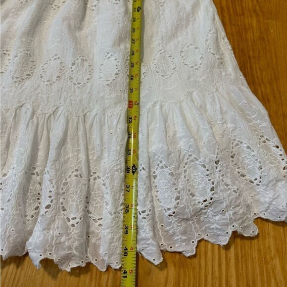 Maeve Tiered Eyelet Midi Dress White Women’s SIZE 4P - Picture 6 of 14